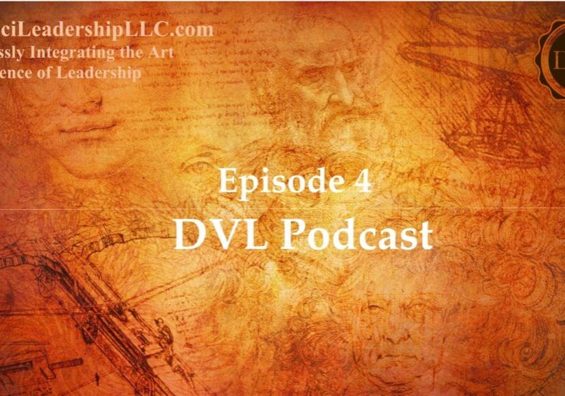 Episode 1 of the DVL Podcast with a textured orange background.
